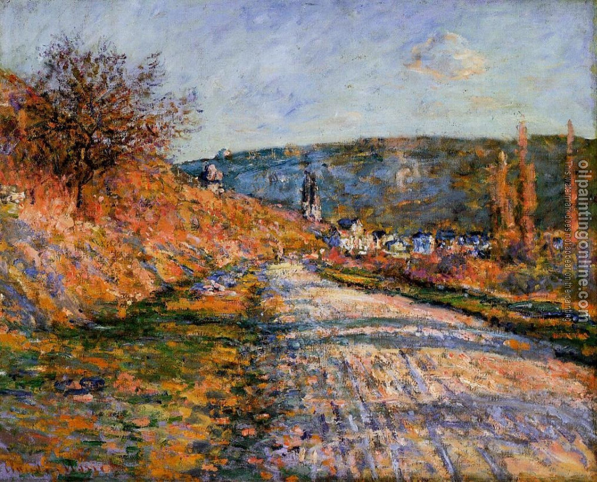 Monet, Claude Oscar - The Road to Vetheuil